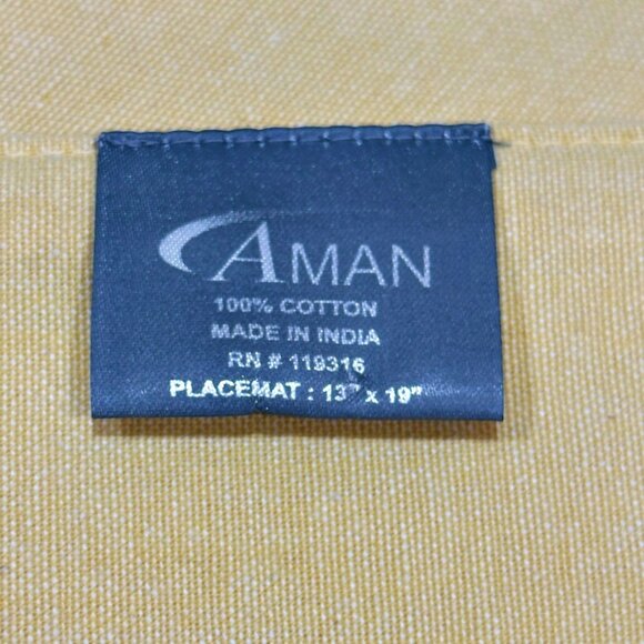 Easter Spring Pastel Cotton Placemats Set of 4 Yellow Mint Pink 19" x 13" India - Picture 5 of 7